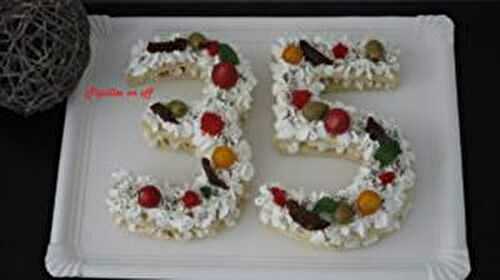 Number cake salé aux fromages (Letter cake) au thermomix ou sans