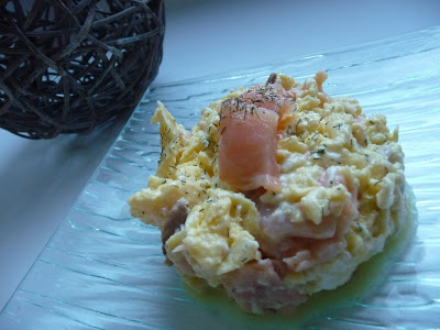 Oeufs brouillés au saumon fumé