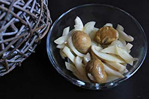 Papillote de châtaignes et fenouil