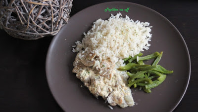 Papillotes de cabillaud au mascarpone, riz et légumes au thermomix