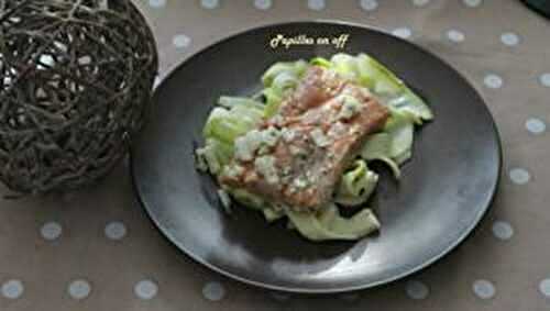 Papillotes de saumon à l’anis et leurs tagliatelles de courgettes