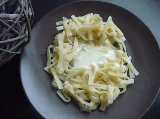 Pâtes à la sauce au camembert