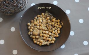 Poêlée de pois chiches et champignons