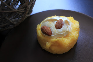 Polenta chèvre amandes