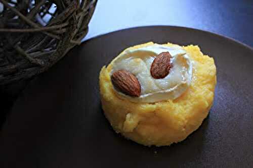 Polenta chèvre amandes