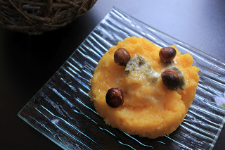 Polenta roquefort noisettes