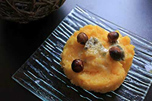 Polenta roquefort noisettes