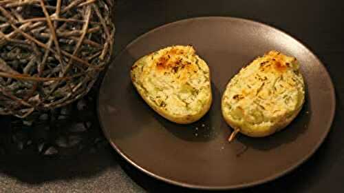 Pommes de terre farcies et gratinées à la moutarde au thermomix ou sans