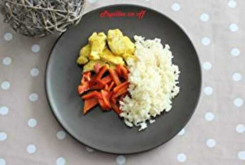 Poulet tandoori, riz et poivrons au thermomix
