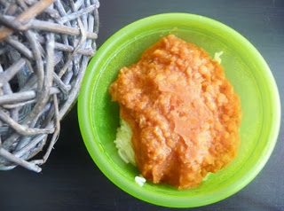 Purée de lentilles corail, tomates et carottes pour bébé