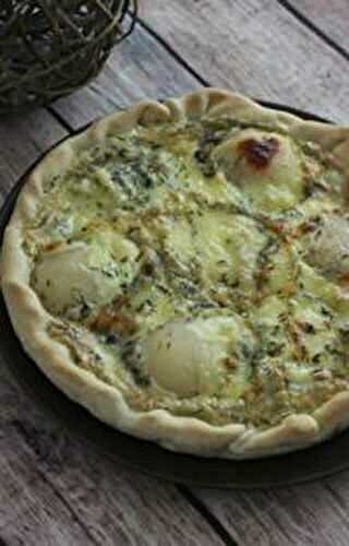 Quiche au morbier et aux poires au thermomix ou sans