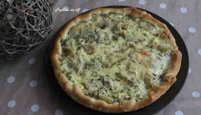 Quiche aux artichauts et champignons au thermomix ou sans