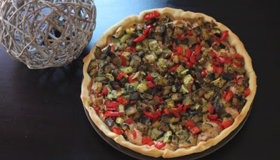 Quiche aux légumes provençaux et chèvre frais