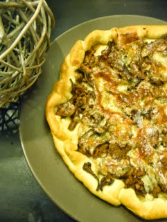 Quiche girolles et bleu d’auvergne au thermomix ou sans