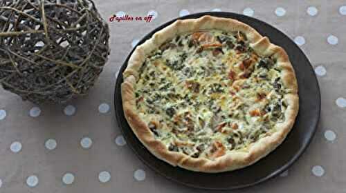 Quiche saumon fumé et champignons au thermomix ou sans