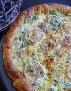 Quiche saumon, poireaux et chèvre au thermomix ou sans