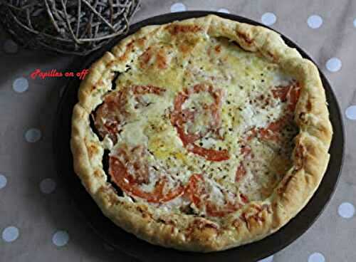 Quiche thon, tomates et caviar d’aubergines au thermomix ou sans