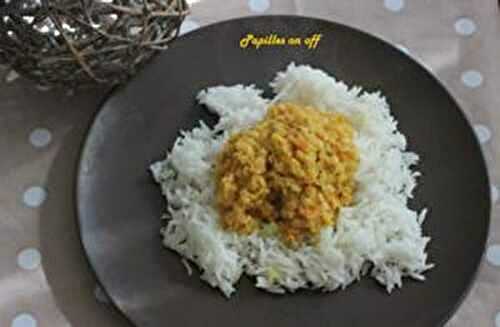 Riz et lentilles corail à l’indienne