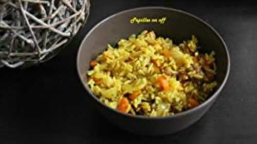 Riz pilaf aux carottes et curcuma