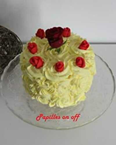 Rose cake La Belle et la Bête (Layer cake citron et framboises au thermomix ou sans) – Sweet Table Anniversaire la Belle et la Bête