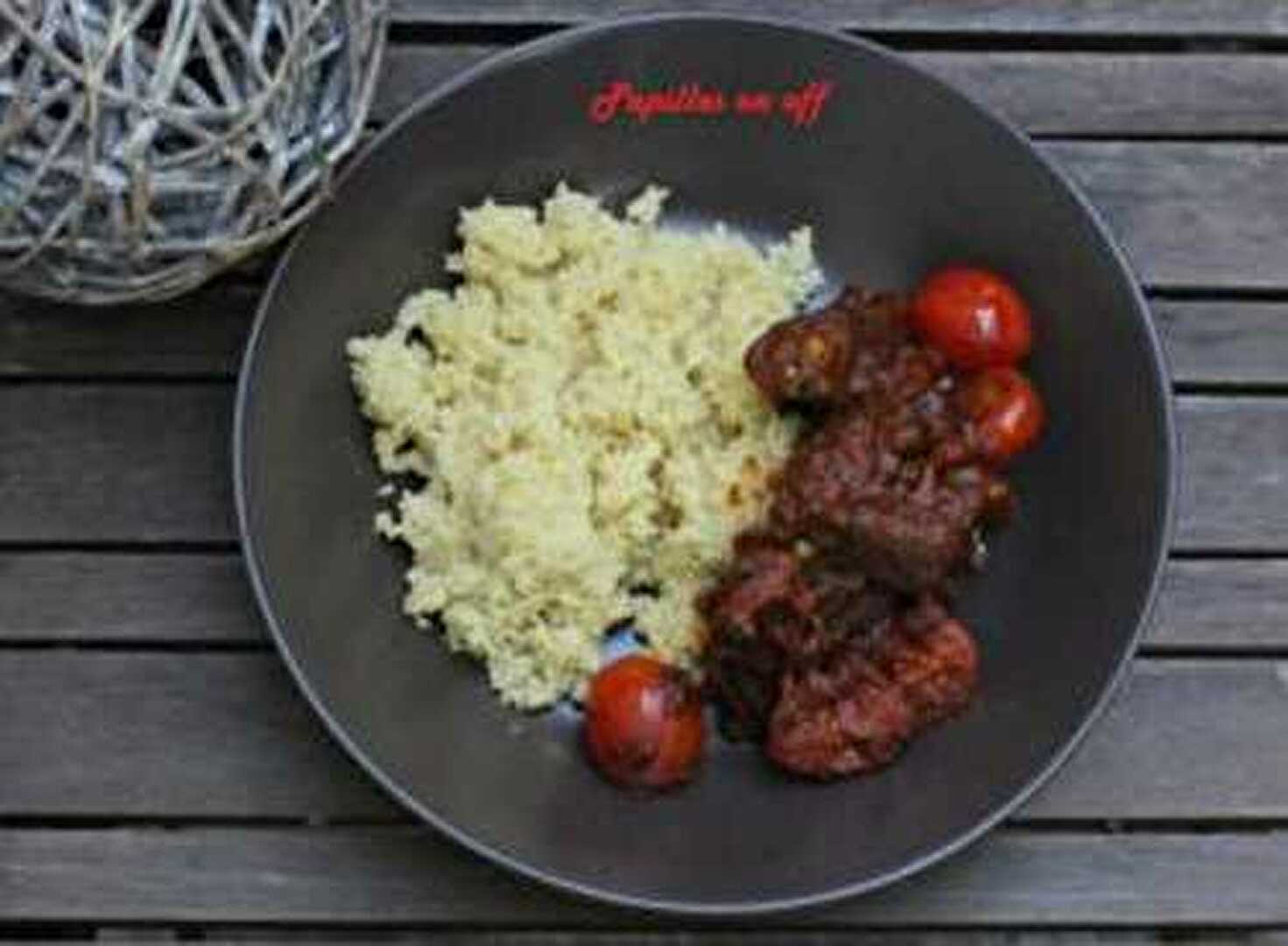 Rougail de boeuf aux tomates