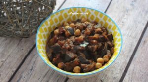 Salade aubergine et pois chiches