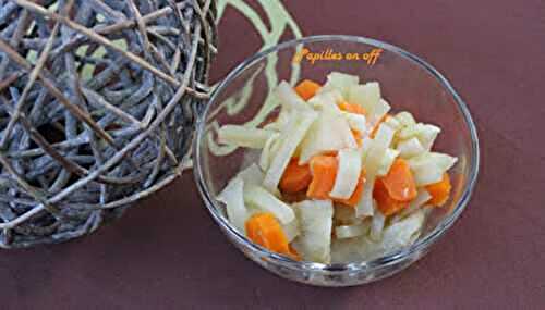 Salade cuite de carottes, fenouil et artichauts