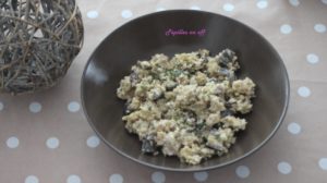 Salade de boulgour aux aubergines, sauce au yaourt au thermomix ou sans