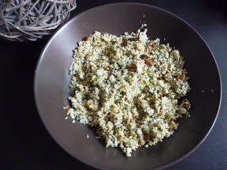 Salade de boulgour aux herbes, amandes et oeufs