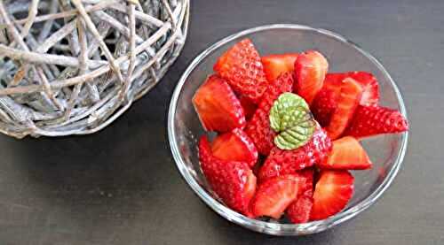 Salade de fraises au vinaigre balsamique