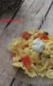 Salade de pâtes au bleu et fromage blanc