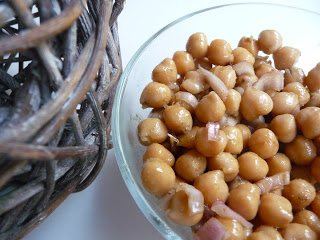 Salade de pois chiches au cumin et à l’échalote