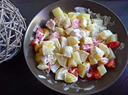 Salade de pommes de terre au saumon (au thermomix ou sans)