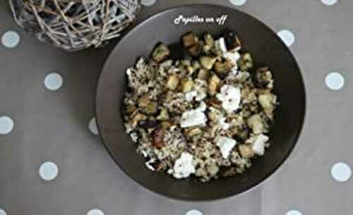 Salade de quinoa aux aubergines et à la feta