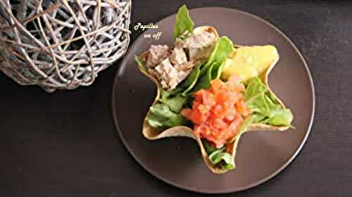 Salade Taco façon El Rancho (salade, thon, tomates, guacamole)
