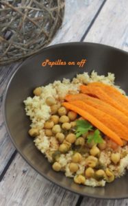 Semoule au bouillon épicé et son potimarron rôti