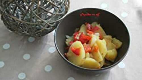 Tajine de pommes de terre aux tomates et poivrons