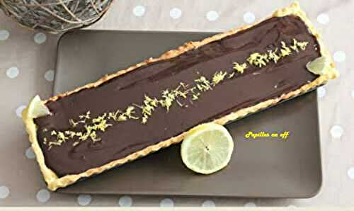 Tarte à la crème de citron et au chocolat au thermomix ou sans