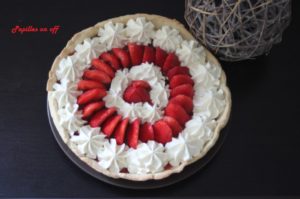 Tarte aux fraises et sa ganache à l’amande au thermomix ou sans