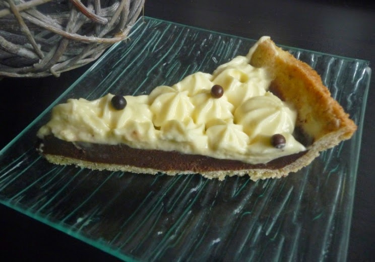 Tarte façon tiramisu (ganache au chocolat café et chantilly au mascarpone) au thermomix ou sans