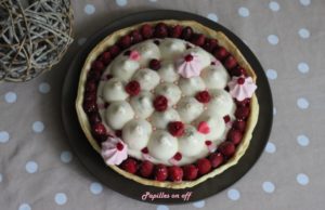 Tarte nougat framboises au thermomix ou sans