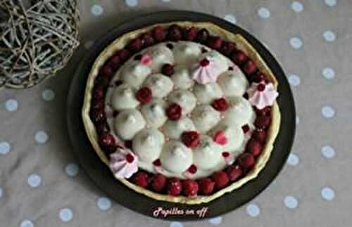 Tarte nougat framboises au thermomix ou sans