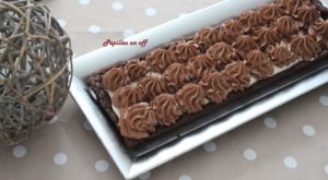 Tarte rectangulaire chocolat, mascarpone et café (tiramisu) au thermomix ou sans