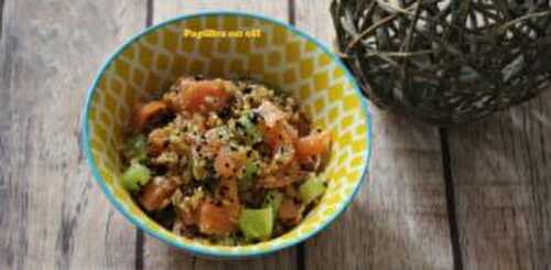 Salade de petit épeautre au saumon et concombre -IG bas