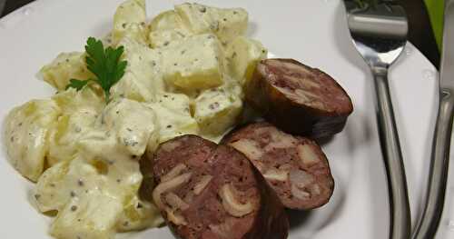 Andouille du Val d'Ajol, Pommes de terre à la crème et moutarde à l'ancienne