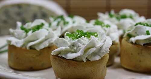 Cupcakes salés Poire Noix et Fourme d'Ambert