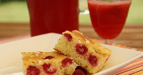 Gateau Simple aux framboises et sa Limonade