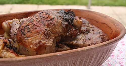 Gigot d'Agneau en Rommertopf, cuisson sans matière grasse