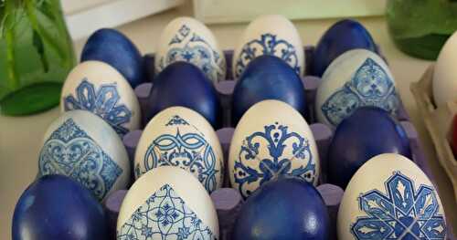 Les Oeufs de Pâques, teinture et décoration