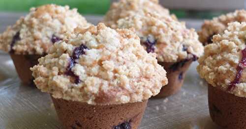  Muffins aux Myrtilles et Streusel